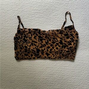 Nasty Gal Leopard Print Cropped Tank